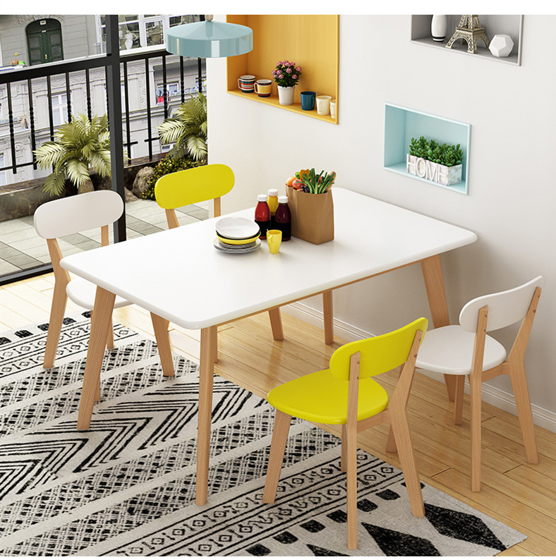 Simple Modern Minimalist Dining Set Good Looking Wooden Dining Table and Chairs Set