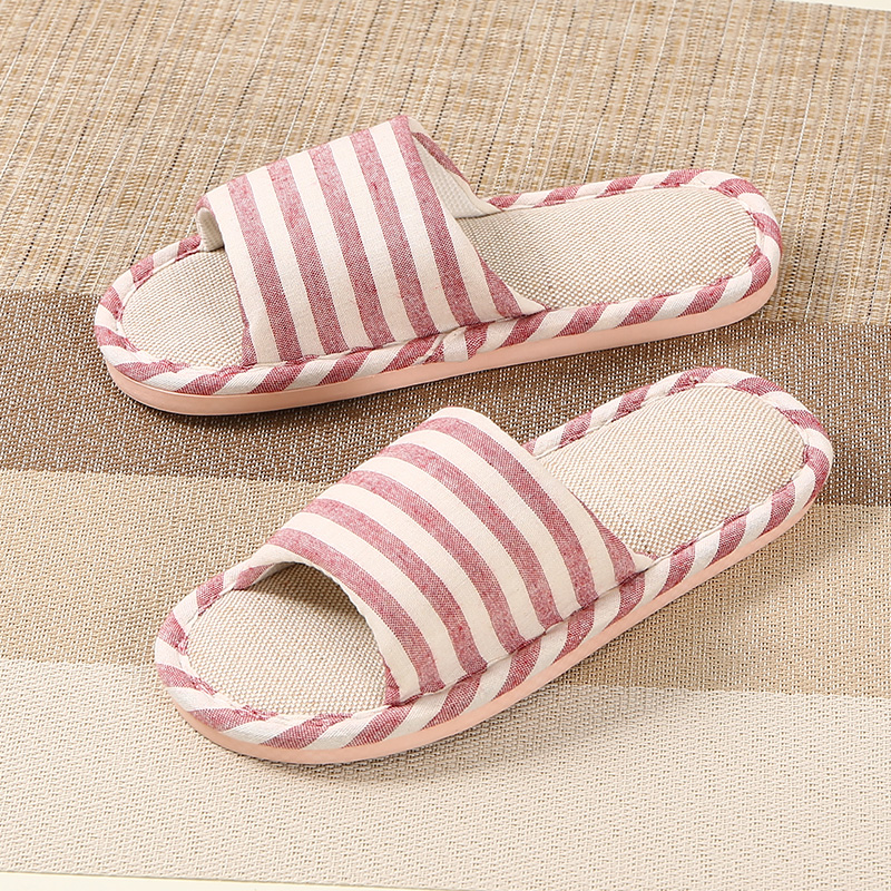 Buy Spring home linen Slippers female summer lovers cotton linen