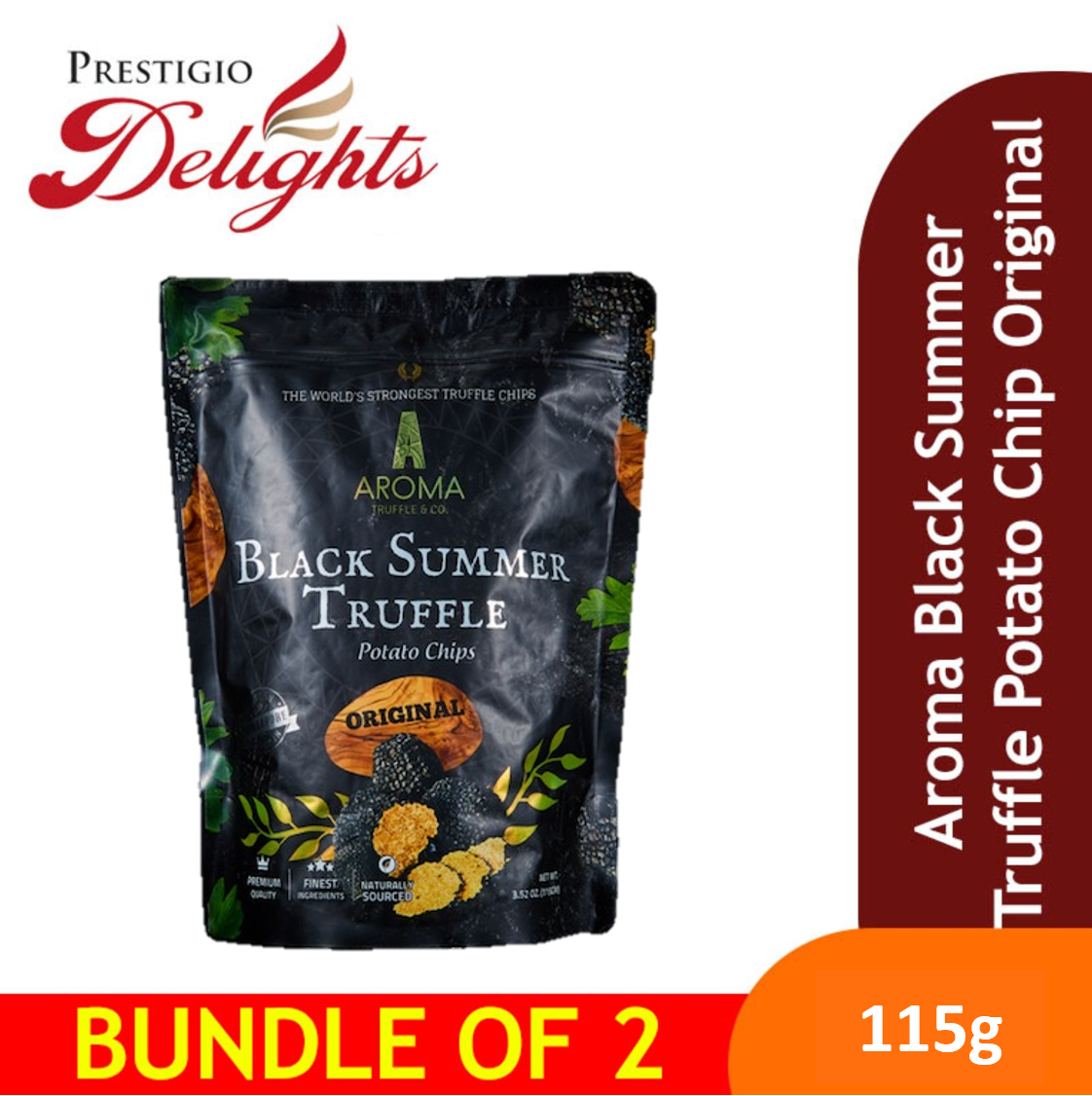 Buy Aroma Black Summer Truffle Potato Chip 100g Bundle of 2 on ezbuy SG