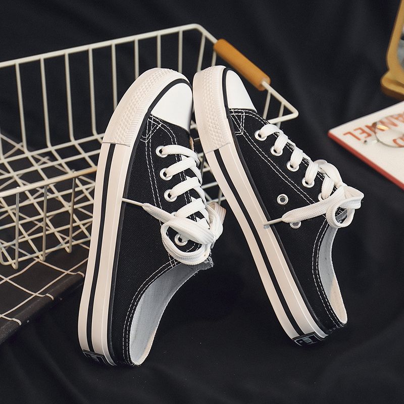 Buy 2019 Summer New Canvas Shoes Schoolgirls Korean Style A hundred-set ...