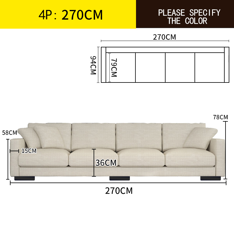 Buy Nordic fabric sofa waterproof can be removed preassembled small